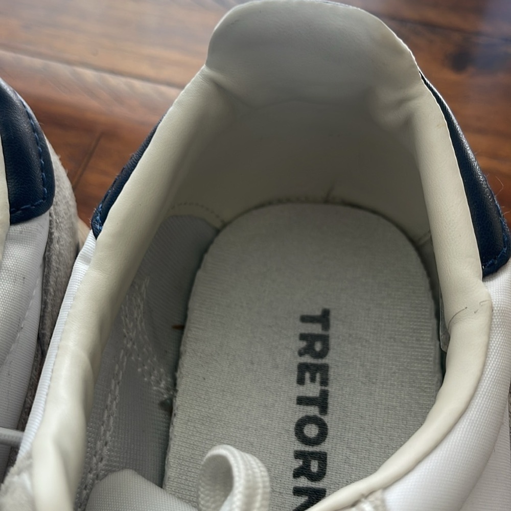 Tretorn Rawlins Suede Shoes Womens Size 9M White Navy Sneakers Blokecore Retro - Picture 13 of 13